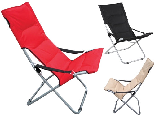 SEDIA DA SPIAGGIA PIEGHEVOLE E IMBOTTITA NIDO BEIGE 60X47XH92 CM