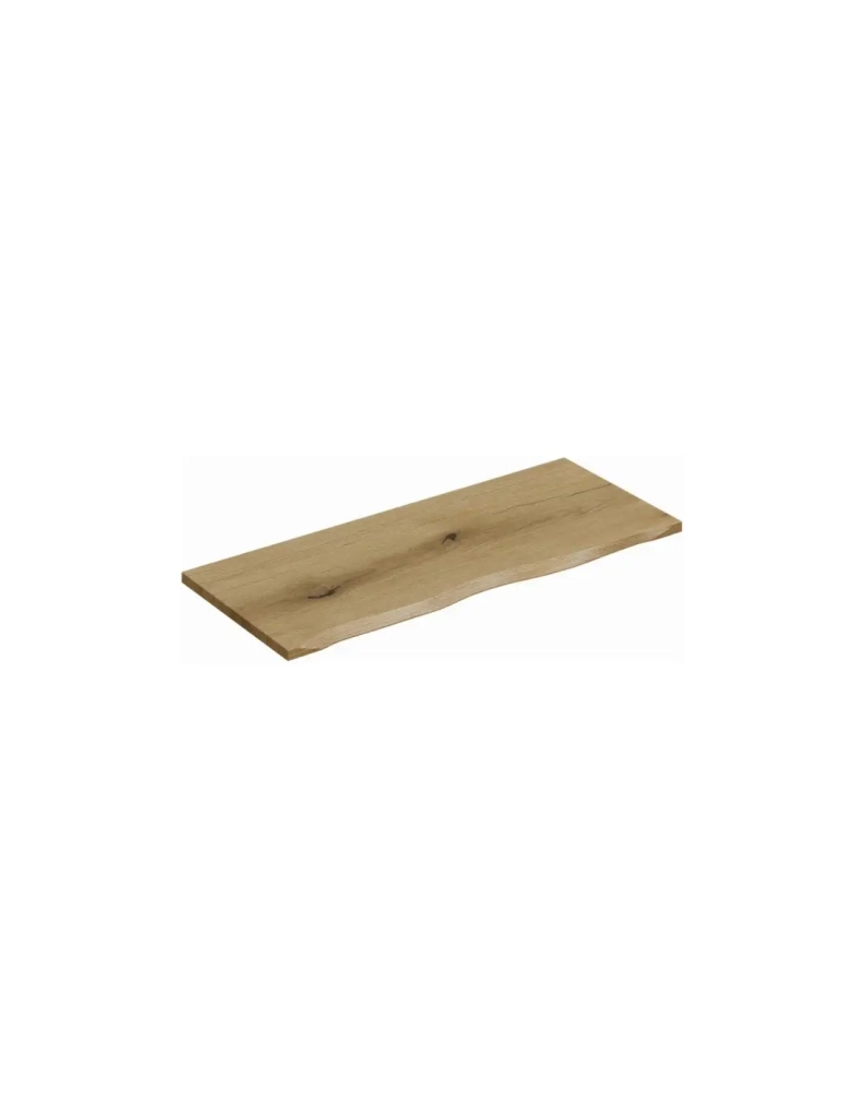 Piano per lavabo NATOURA 80,6 cm in MDF effetto rovere chiaro con bordo naturale