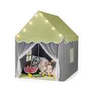 Tenda da gioco per bambini 105 x 121 x 136 cm spaziosa e facile da montare in poliestere-cotone verde 20_0014317