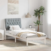 Letto con Testiera Rivestita con testiera Bianco 75 x 190 cm 878863