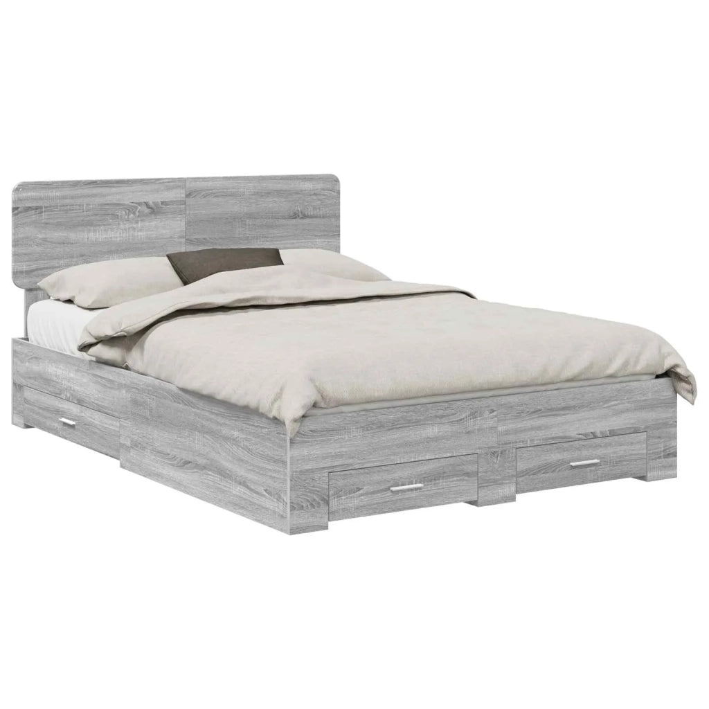Struttura del letto con testiera Grigio Sonoma 160 x 200 cm 3412353