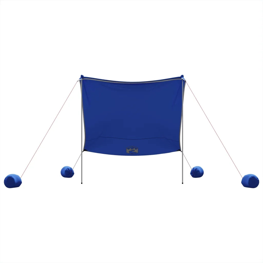 Baldacchino da Spiaggia con Ancore per la Sabbia Blu 214x236 cm 4008641
