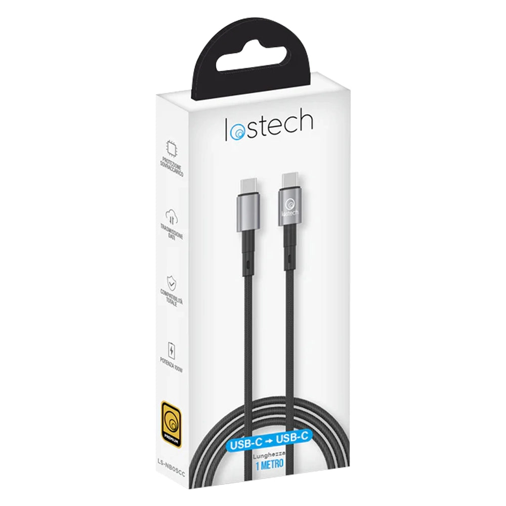 CAVETTO PER TABLET 'CARICA RAPIDA' USB tipo C / tipo C - (100W)  - LOSTECH