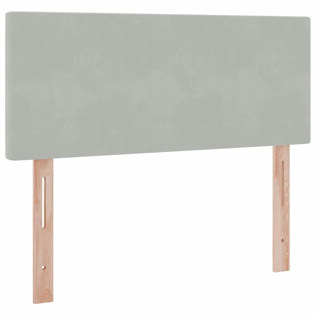 Letto con contenitore e LED Grigio chiaro 120 x 200 cm Velluto 3371325