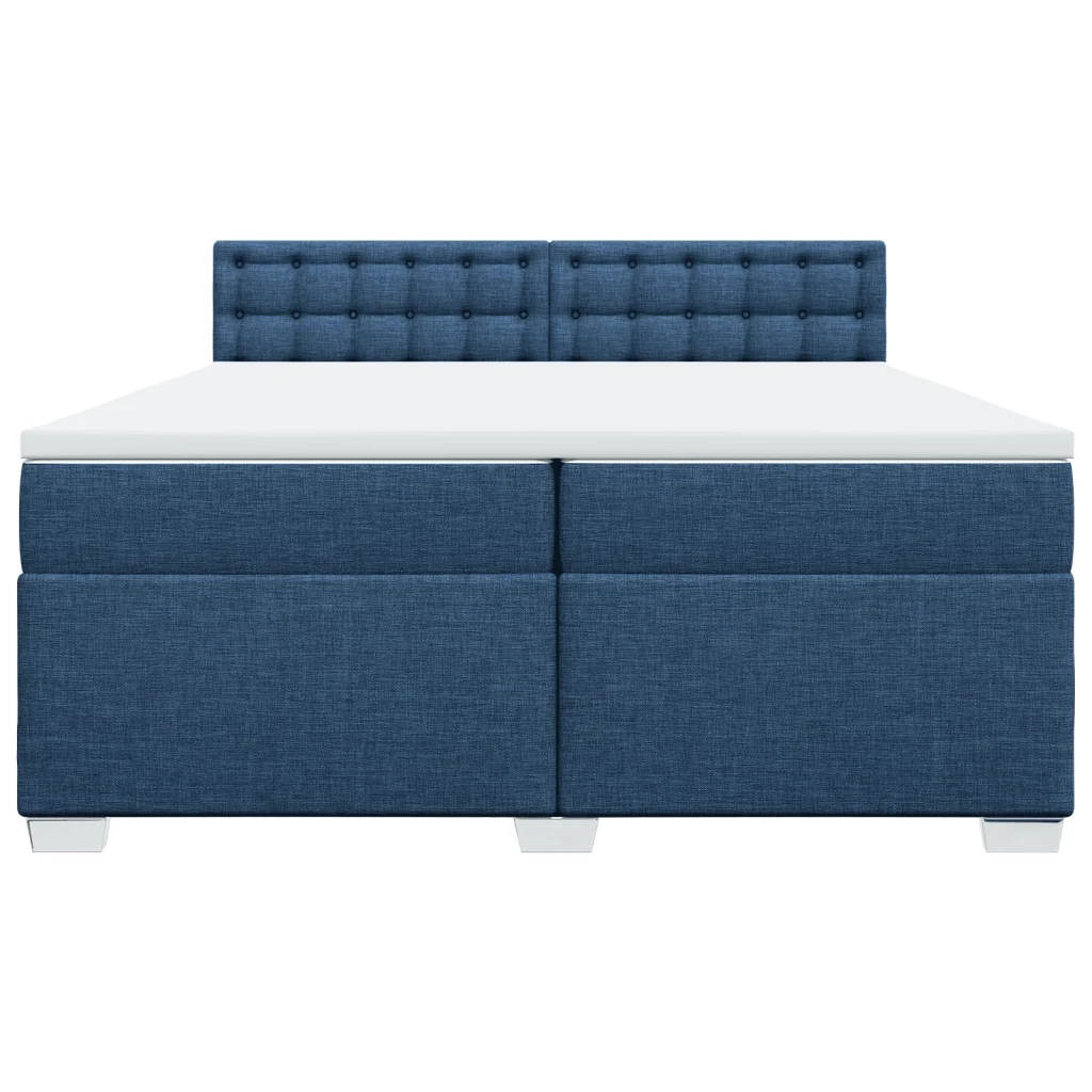 Giroletto a Molle con Materasso Blu 200x200 cm in Tessuto 3286015