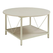 Tavolino consolle laterale diametro 80x46 cm colore sabbia 03_0010788