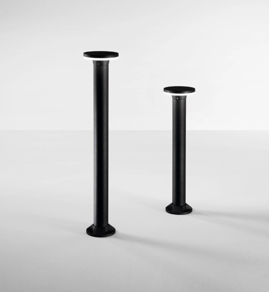 VIALE PALETTO DA ESTERNO 4000K 720LM 12W IP65 NERO H.80CM