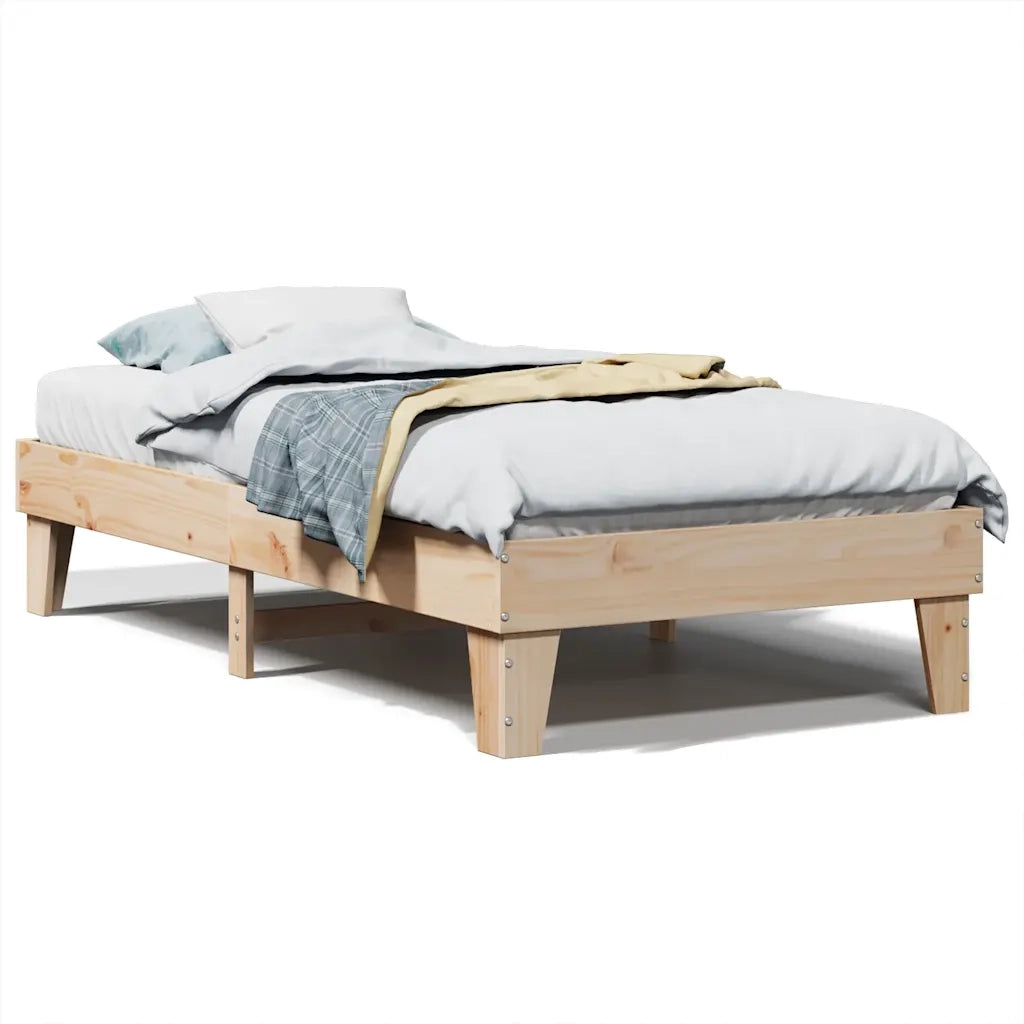 Letto singolo | Letto per adulti | Letto senza Materasso 90x190 cm in Legno Massello di Pino