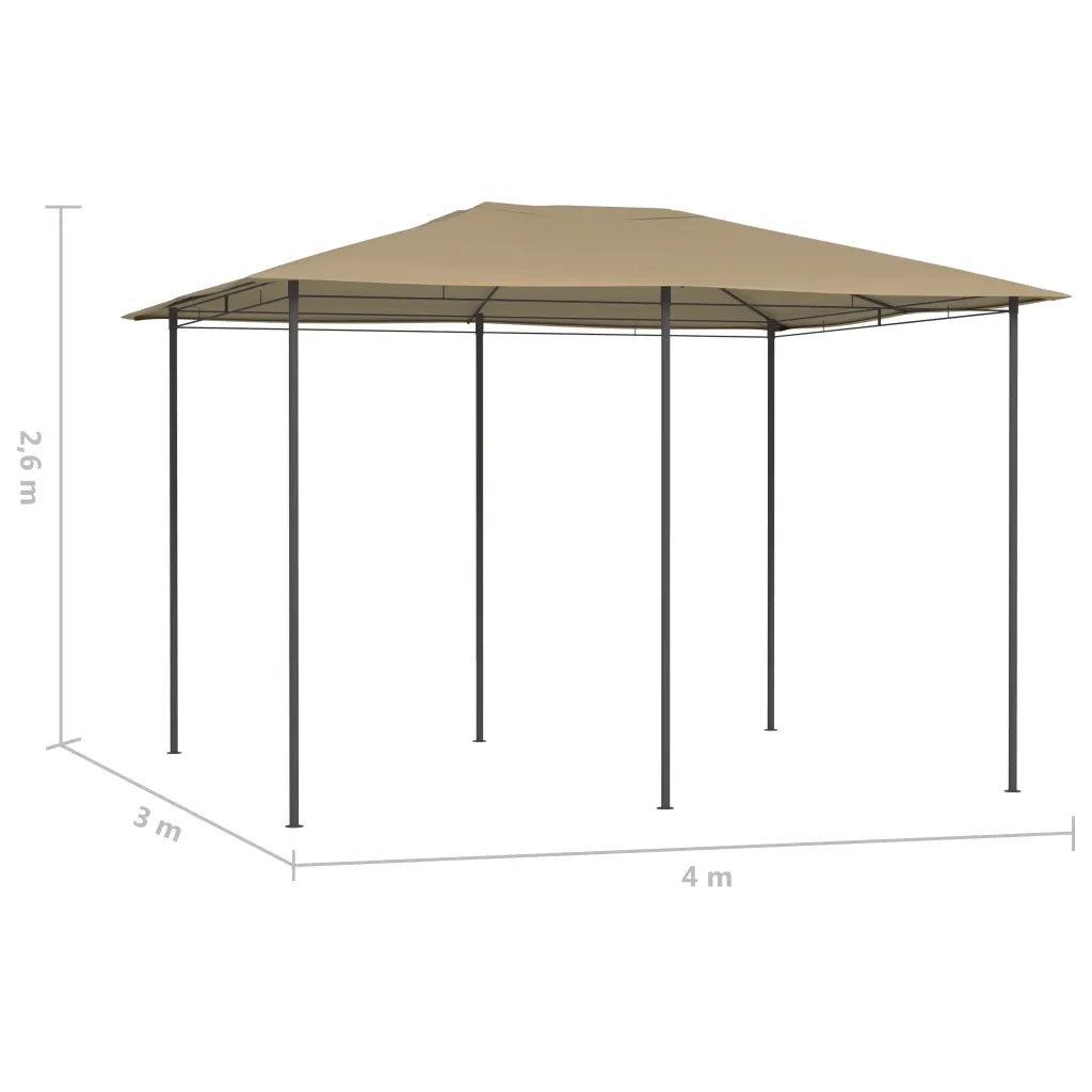 Gazebo 3x4x2,6 m Grigio Talpa 160 g/mÂ²