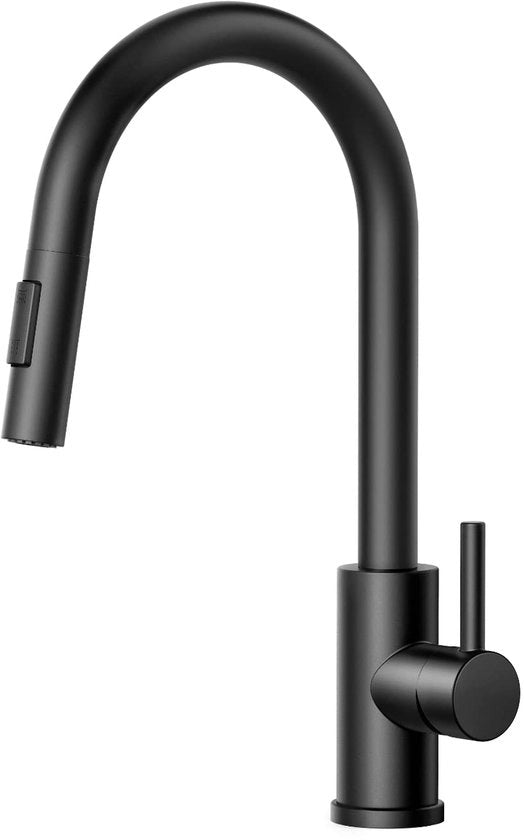 Kraan da Cucina Nero, Alta Arcata di Cucina con Spruzzatore Estensibile, Cucina con Spruzzatore Estensibile, Cucina a Combinazione, Cucina da Cucina, Cucina da Cucina, Rotazione 360°