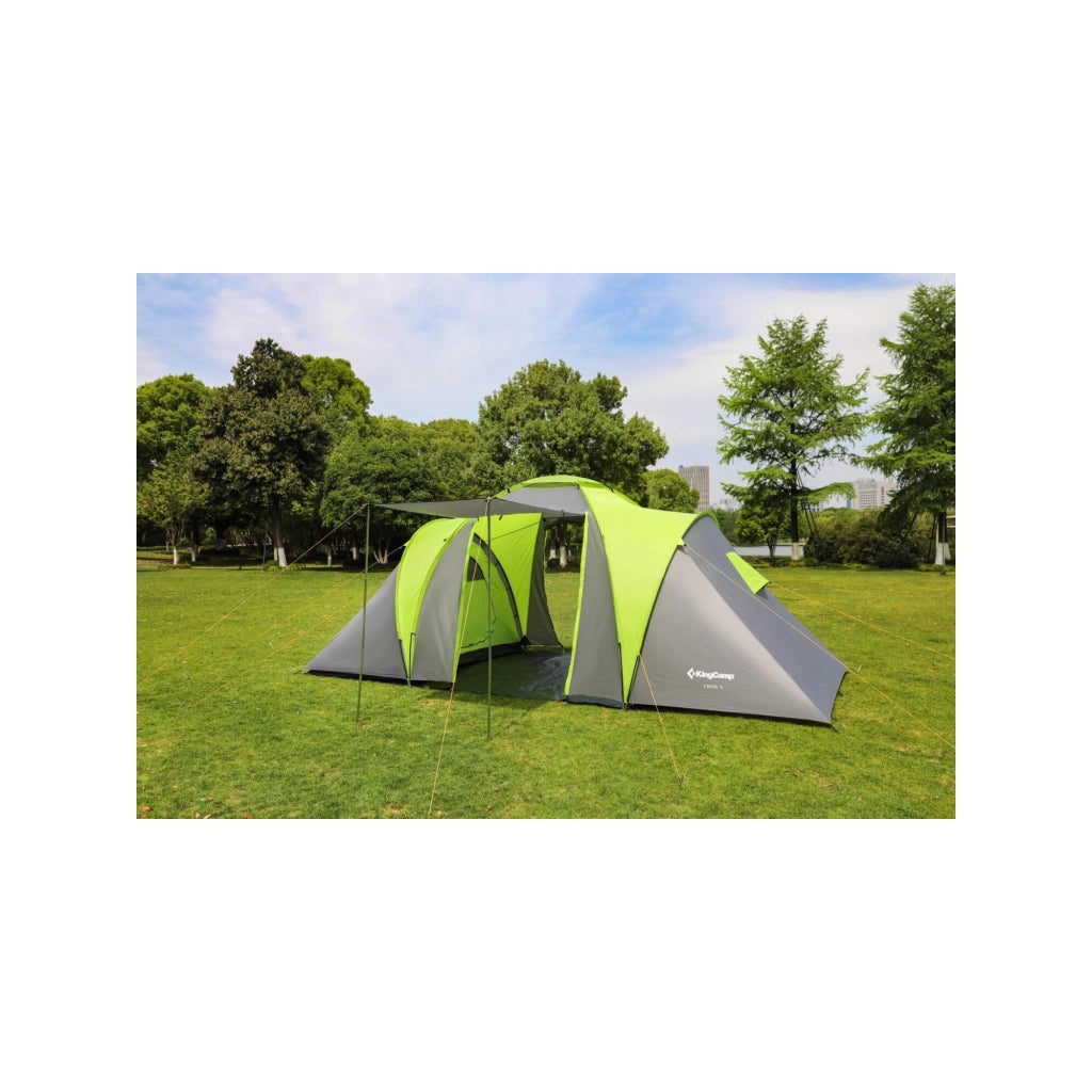 Temi Tenda da campeggio familiare a 4 posti - Kingcamp - Dimensioni: 500 x 220 x 200 cm