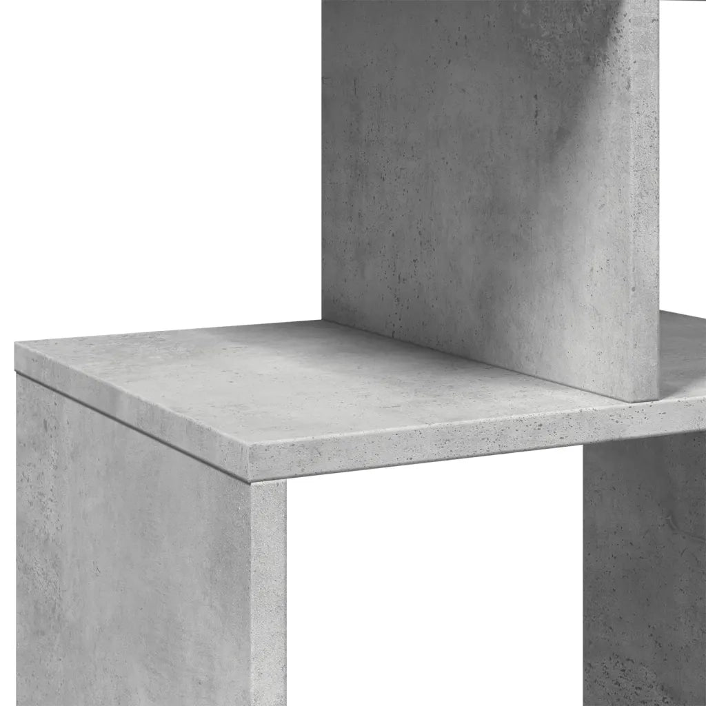 Libreria-Scaffale per Libri-Mobile di Stoccaggio Grigio Cemento 92x29x188 cm in Legno Multistrato