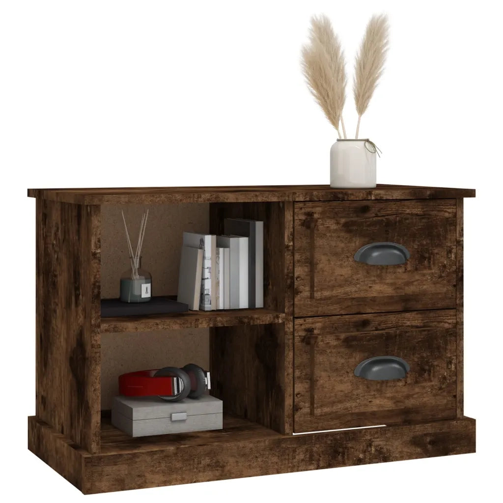Mobile Porta TV Rovere Fumo 73x35,5x47,5 cm Legno Multistrato 816173