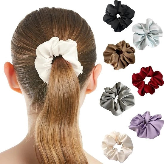 Set di elastici per capelli premium - 7 pezzi - morbidi per i capelli - colore fermo - manufatti a mano - fascia per capelli