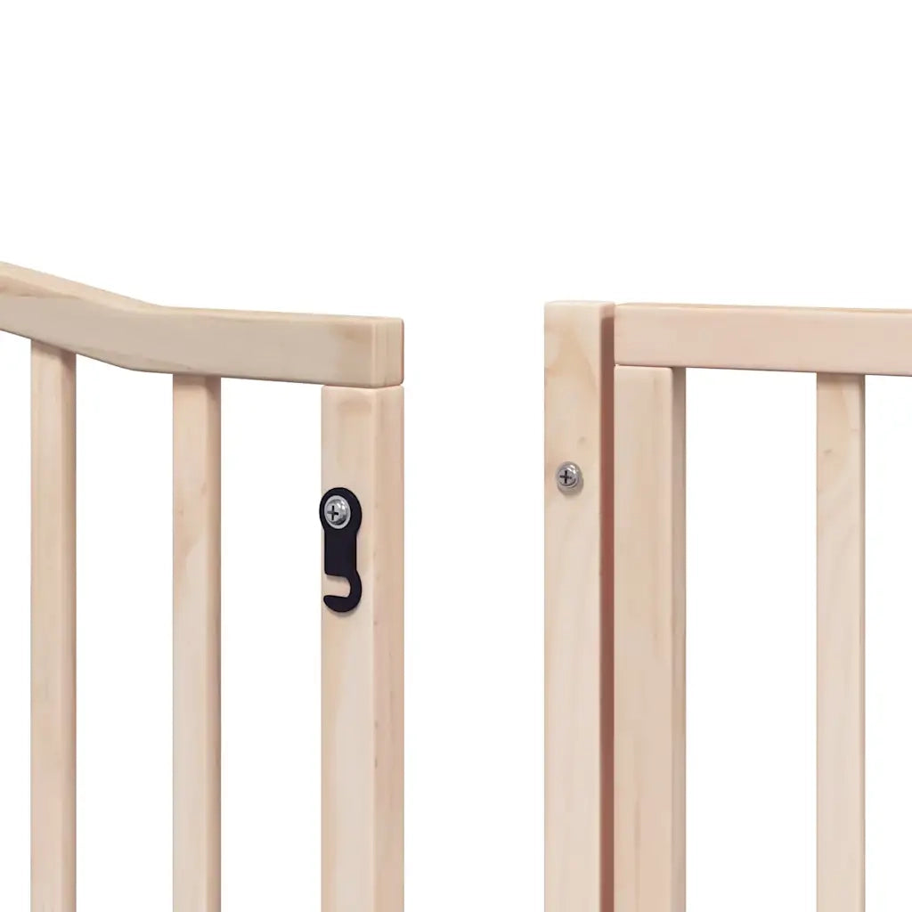 Cancello per Cani Pieghevole 6 Pannelli 480 cm Legno di Pioppo CFW8942519