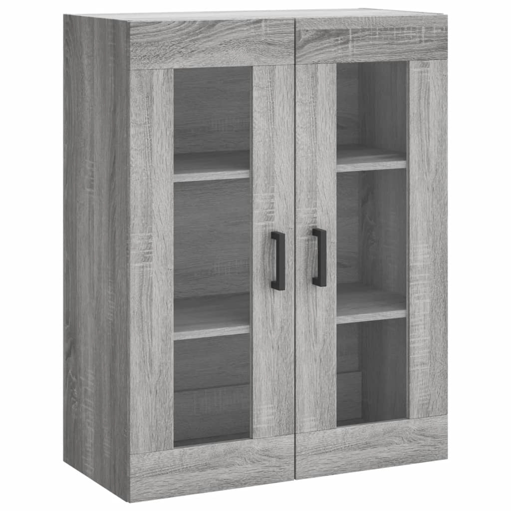 Buffet credenza cassettiera armadio mobile contenitore organizer cucina soggiorno salotto rovere Sonoma alto 69,5 x 34 x 180 cm legno ingegnerizzato grigio 02_0035561