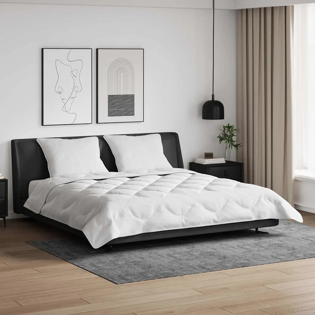 vidaXL Piumone con cuscino 3 pcs Bianco 200 x 220 cm Microfibra