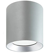 Show - Plafoniera Cilindrica Da Soffitto A  Led 40W A Luce Calda Colore Alluminio