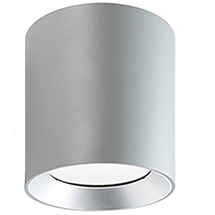 Show - Plafoniera Cilindrica Da Soffitto A  Led 40W A Luce Calda Colore Alluminio