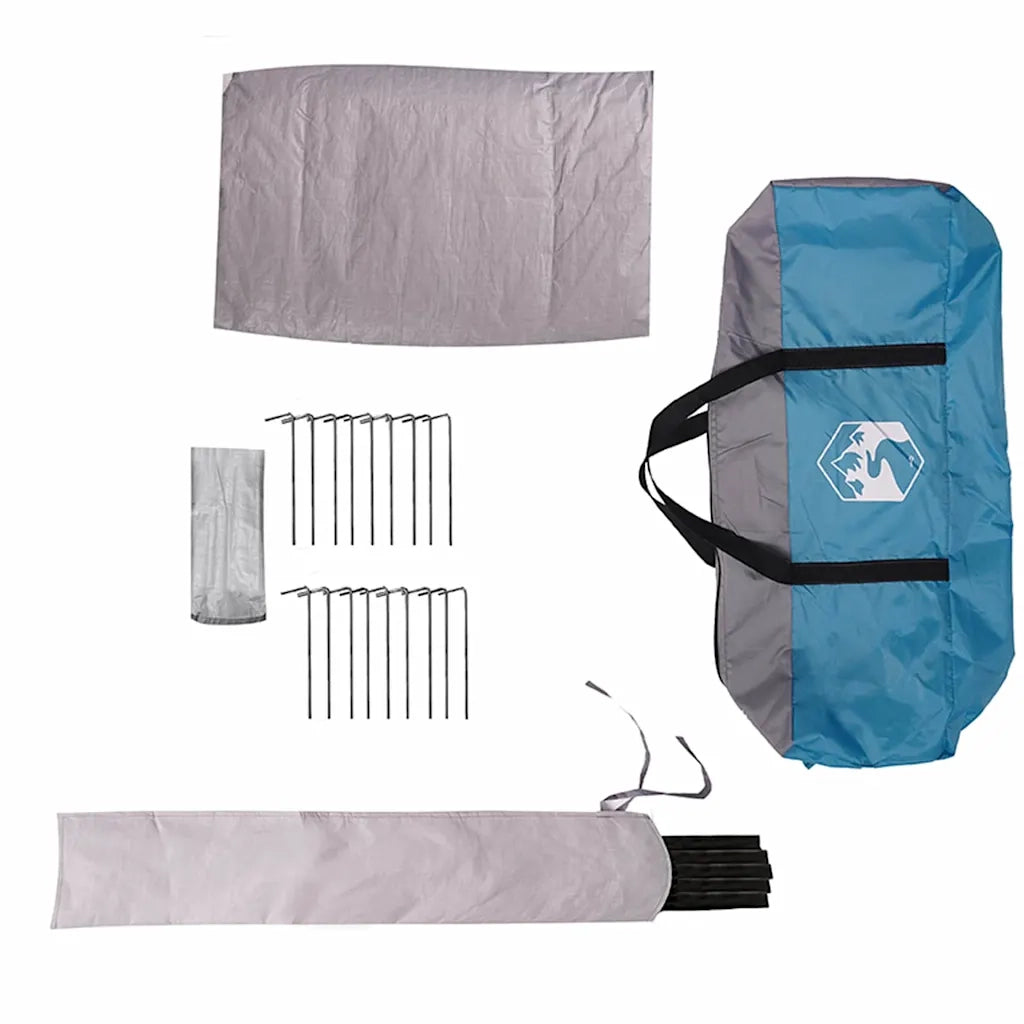 Tenda Teepee per 8 Persone Blu e Grigio 490 x 410 x 210 cm 42004069