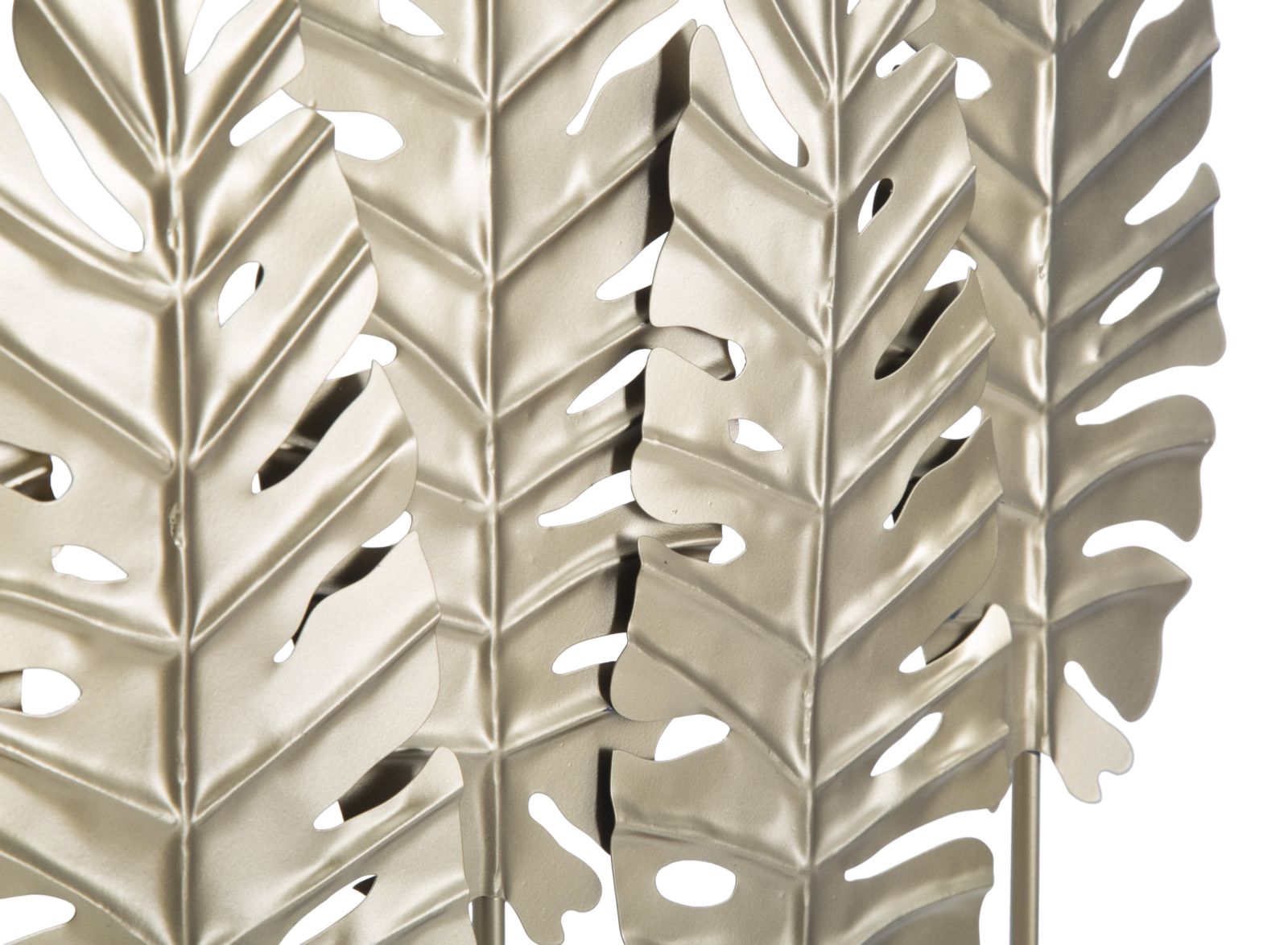 Scultura Long Leaf 47x10x57,5 cm in Ferro e MDF Oro