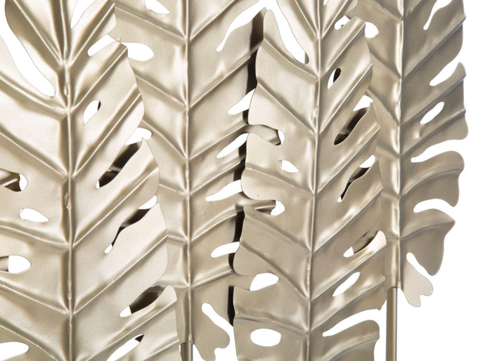 Scultura Long Leaf 47x10x57,5 cm in Ferro e MDF Oro