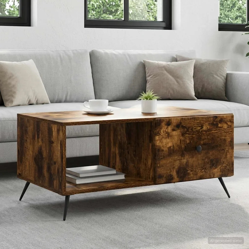 Tavolino da salotto Rovere Fumo 90 x 50 x 40 cm 895650