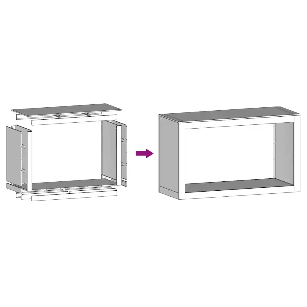 vidaXL Rastrelliera per Legna 100x40x60 cm in Acciaio Zincato