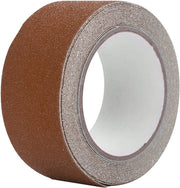 Tappetino antislipla per scale - 5 m di lunghezza - 5 cm di larghezza, PVC - Per scale interne ed esterne, Tappetino di sicurezza per scale - Antislipla per scalini e gradini (Marrone scuro)