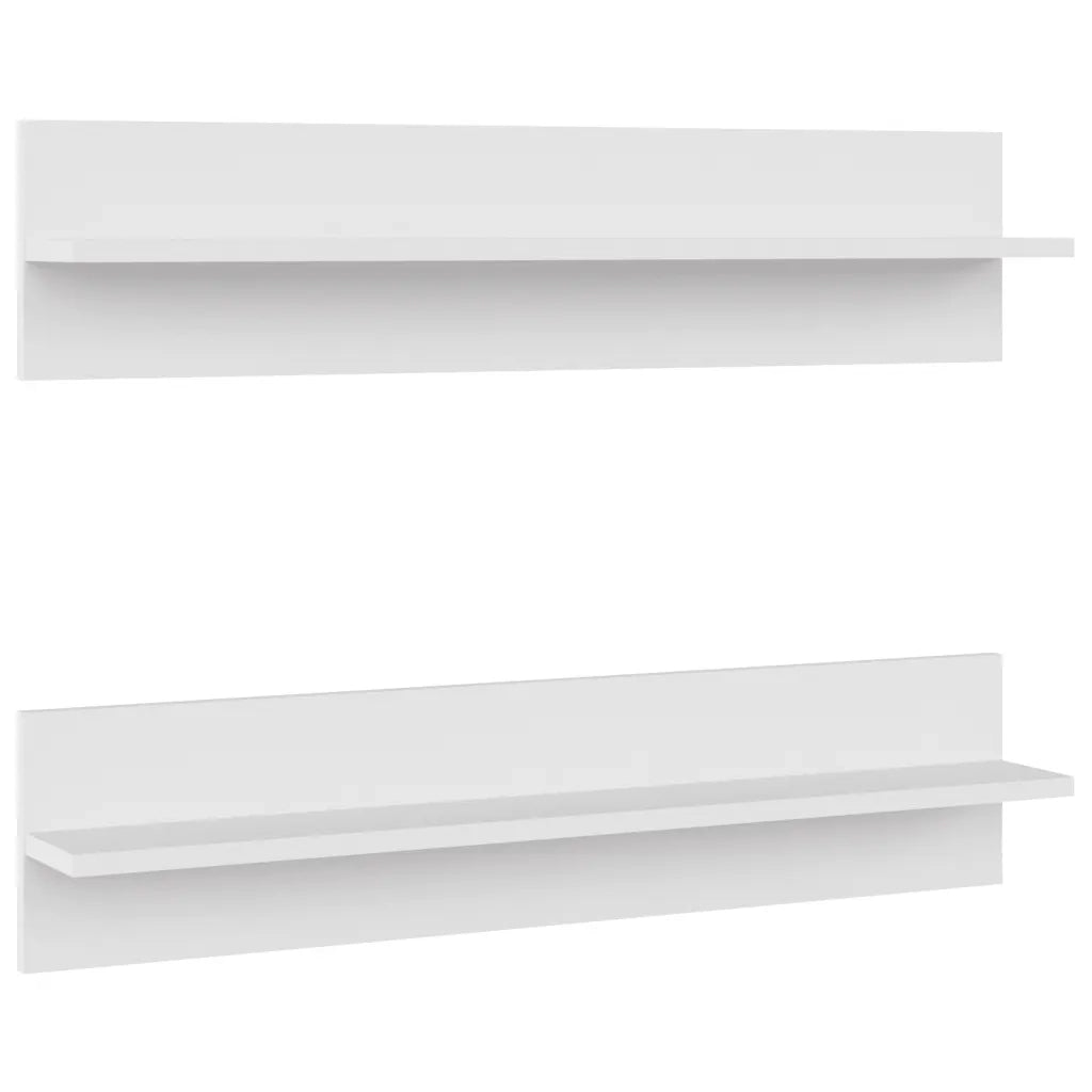 Mensole a Muro 2 pz Bianche 80x11,5x18 cm in Truciolato cod mxl 33189
