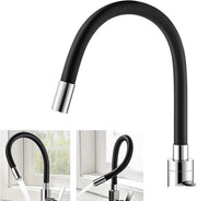 Mangiatutto con lunga fuoriuscita - Cucina adattabile - Rotazione 360° - Mangiatutto unico - In acciaio inossidabile - Per acqua calda/fredda