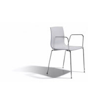 SEDIA ALICE - SET DA 2 - CON BRACCIOLI TECNOPOLIMERO e acciaio made in Italy SCAB DESIGN - Grigio chiaro 82