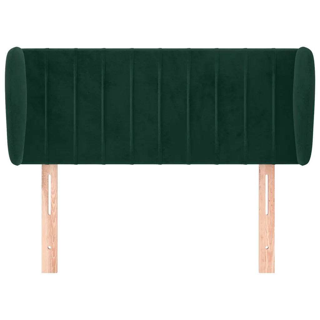 Testiera ad Orecchio Verde Scuro 83x23x78/88 cm in Velluto