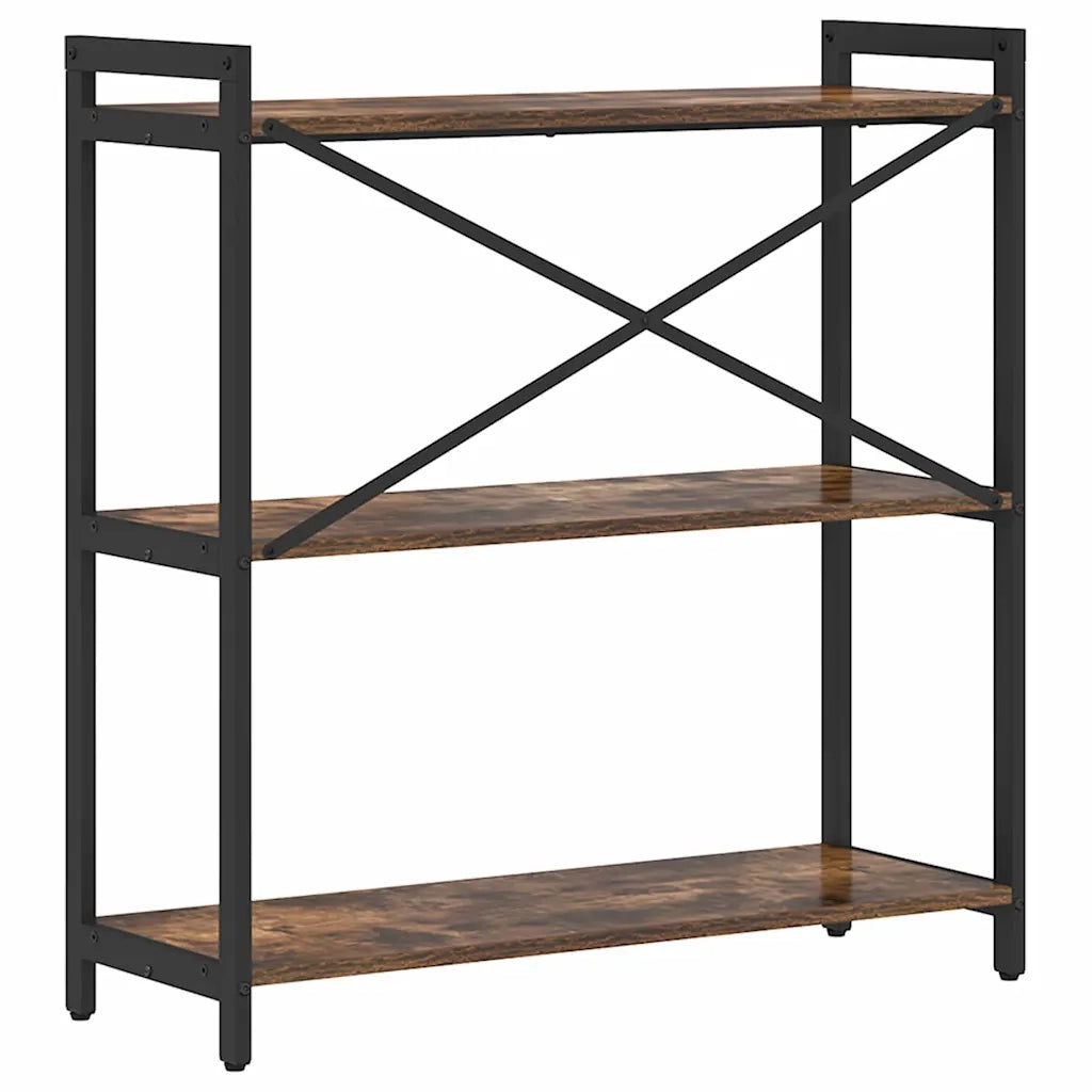 vidaXL Libreria Rovere fumo 80 x 30 x 83 cm Legno multistrato