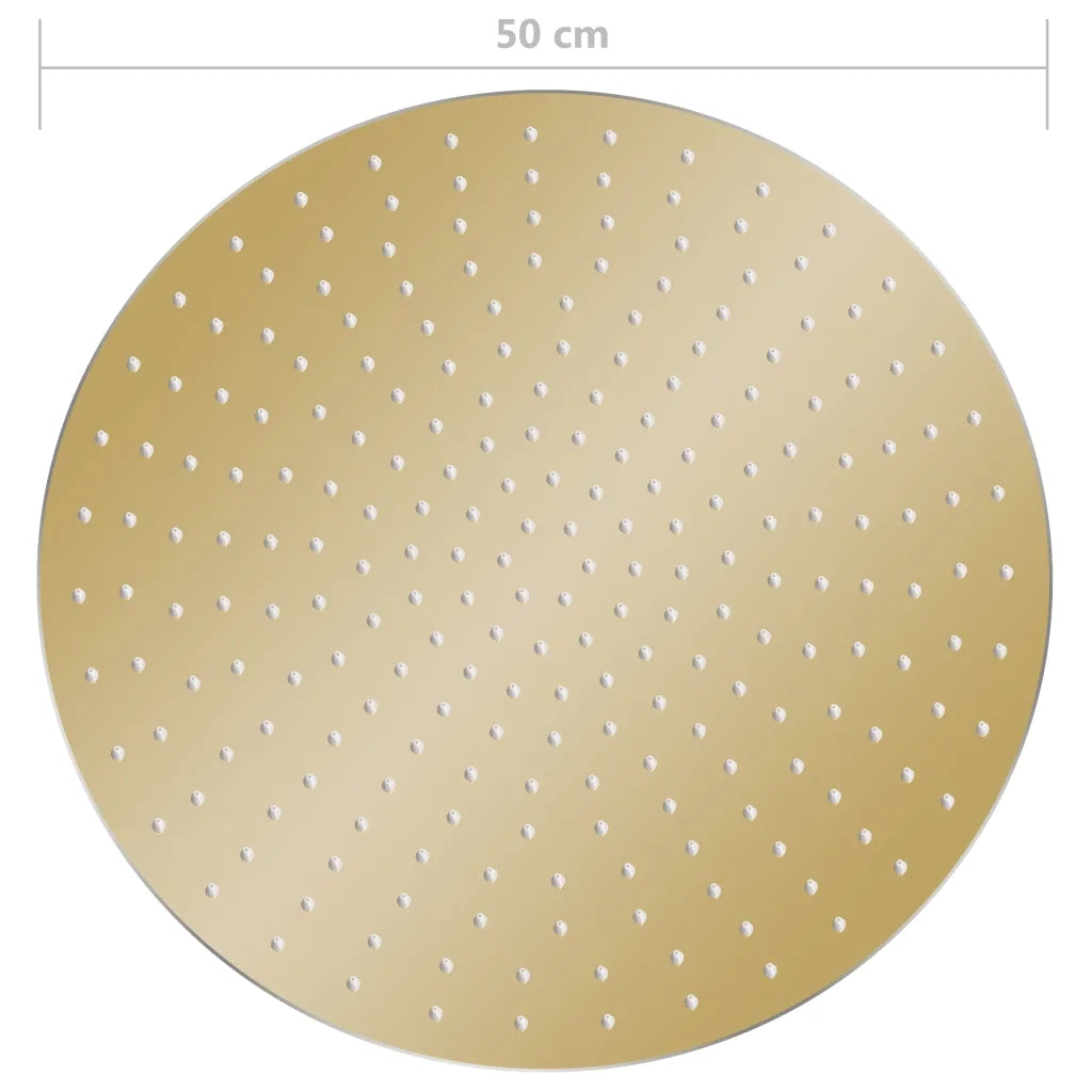 Testa Doccia a Pioggia in Acciaio Inox 50 cm Rotonda Oro 147707