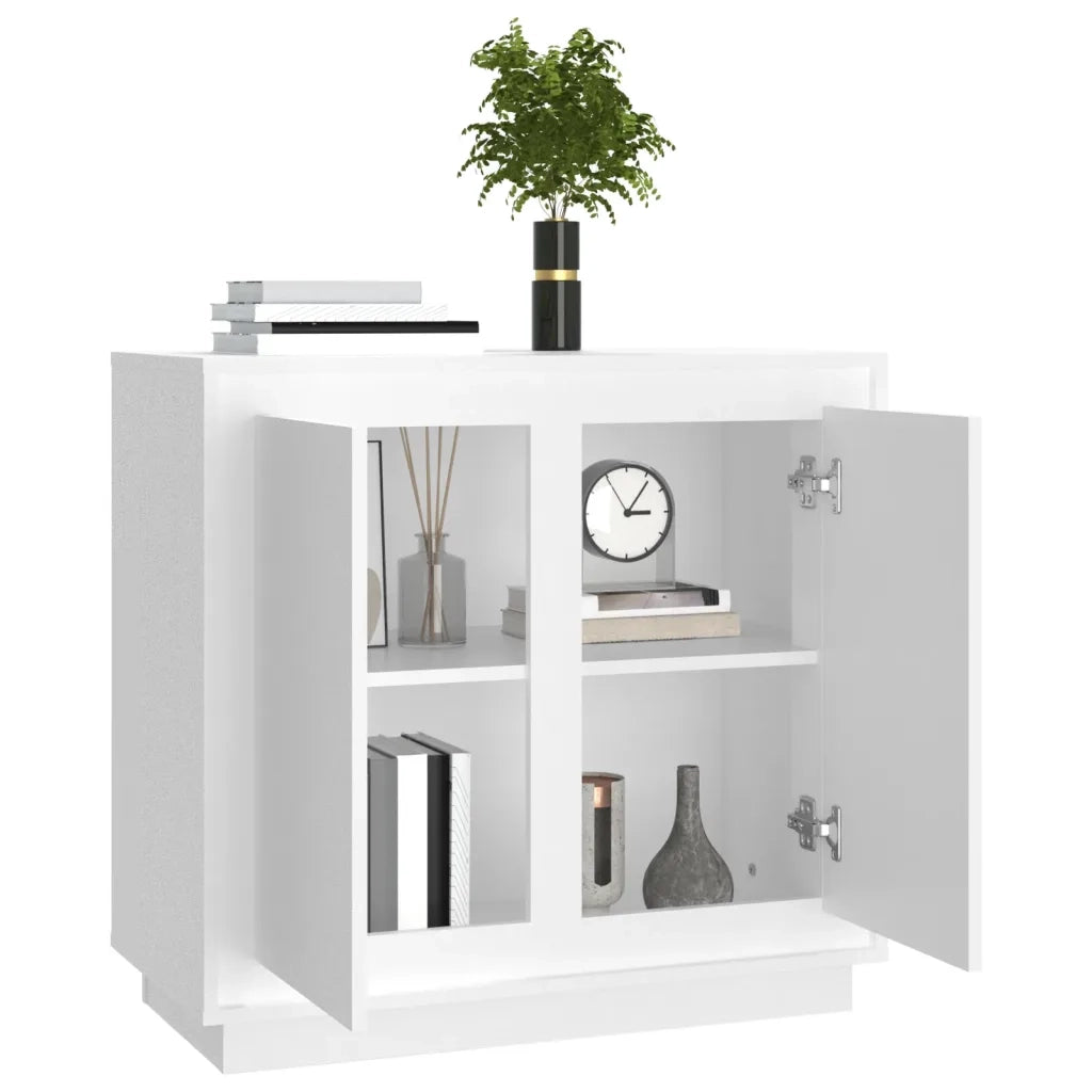 Credenza Bianca 80x34x75 cm in Legno Multistrato 819884