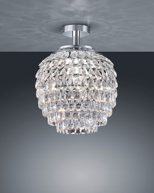 Plafoniera da Interno  E27 in Metallo Cromo