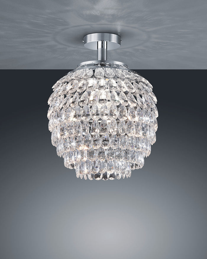 Plafoniera da Interno  E27 in Metallo Cromo