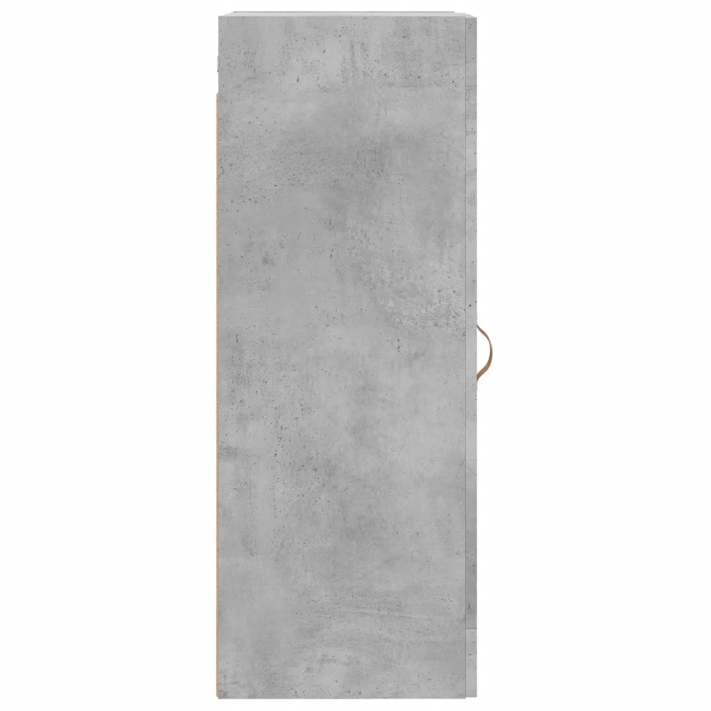 vidaXL Mobile a Parete Grigio Cemento 34,5x34x90 cm Legno Multistrato