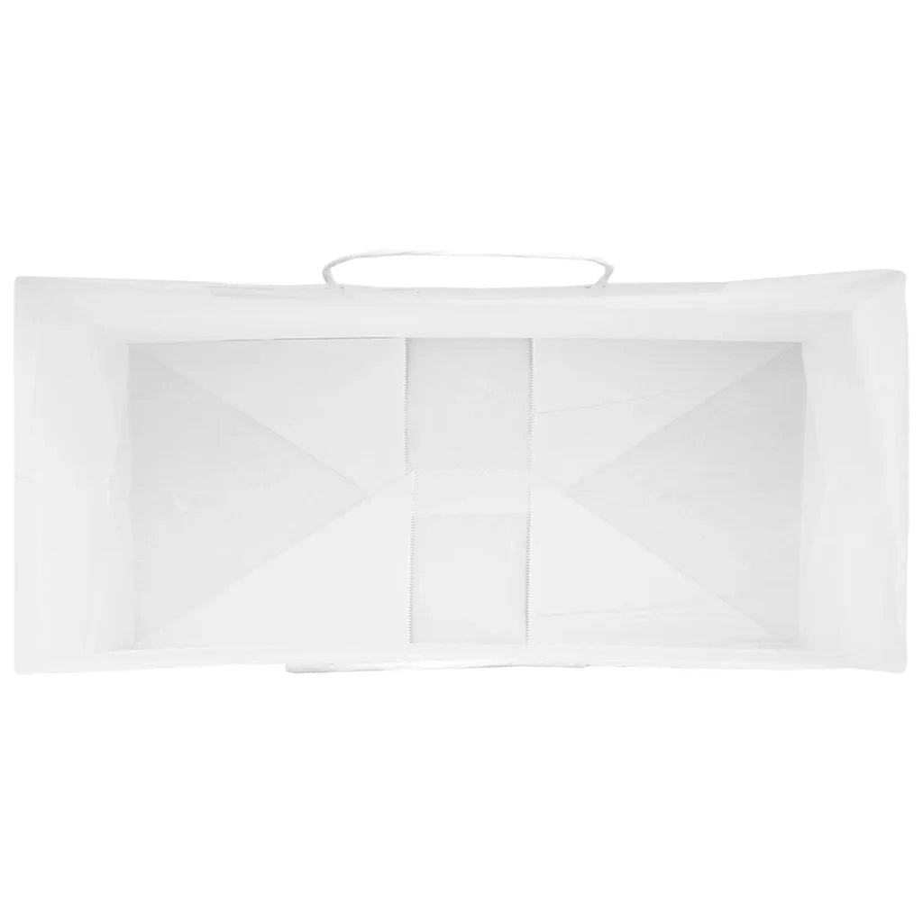 vidaXL Sacchetti di Carta 50 pz con Manici Bianchi 26x12x35 cm