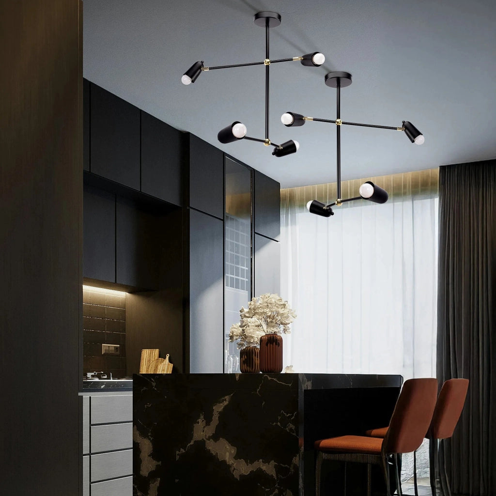 Lampada APP1708-4CP Black + Gold
