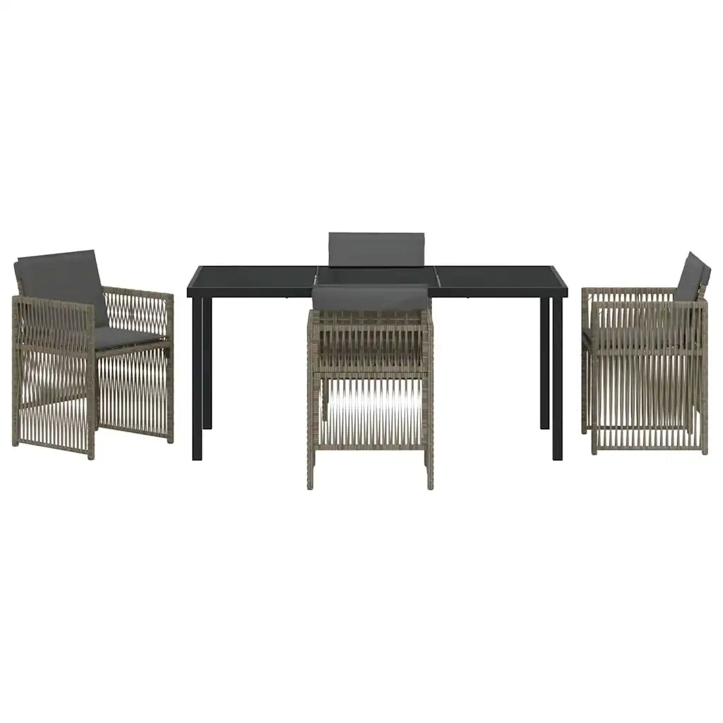 Set da Pranzo per Giardino 5 pcs Grigio 3380655