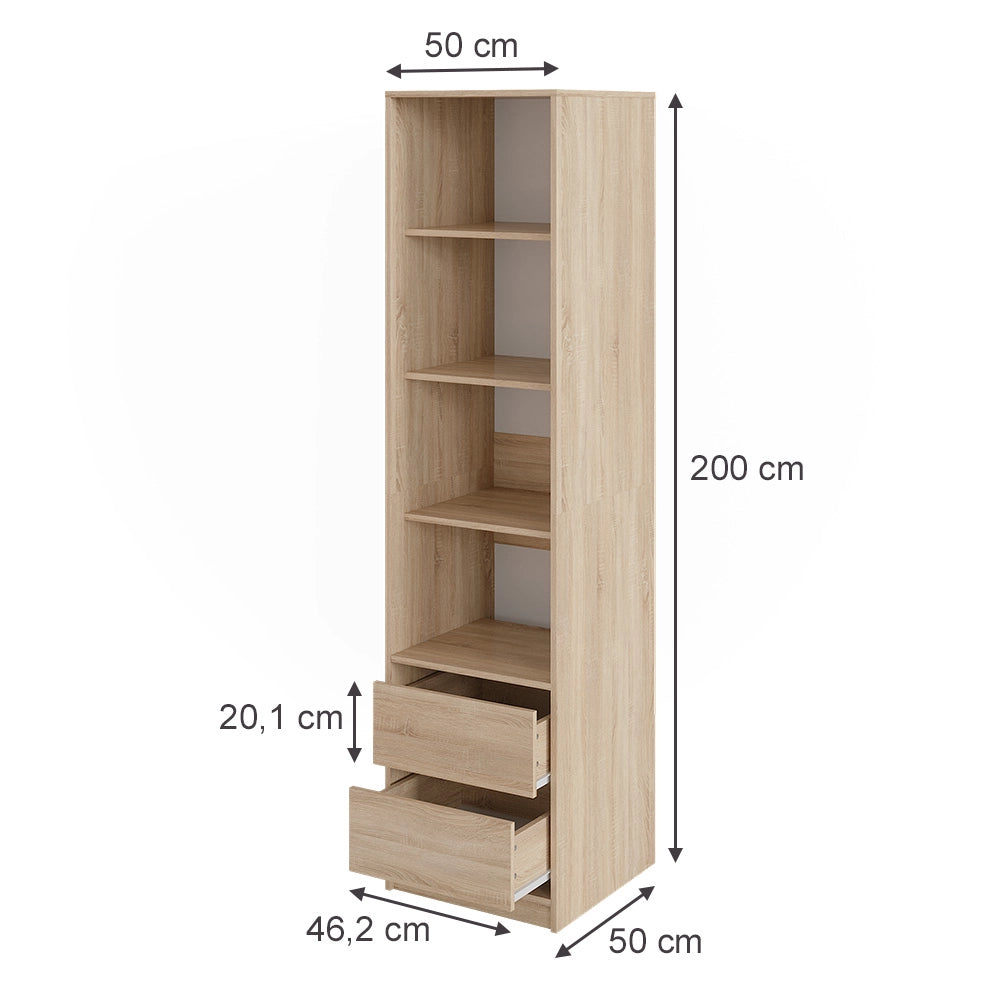 Armadio Elmo Sonoma 50 x 200 cm Vicco