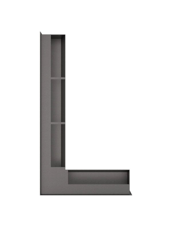 Griglia di ventilazione Angolare per camino 95x800x450 - Loft Angle sinistra grafite