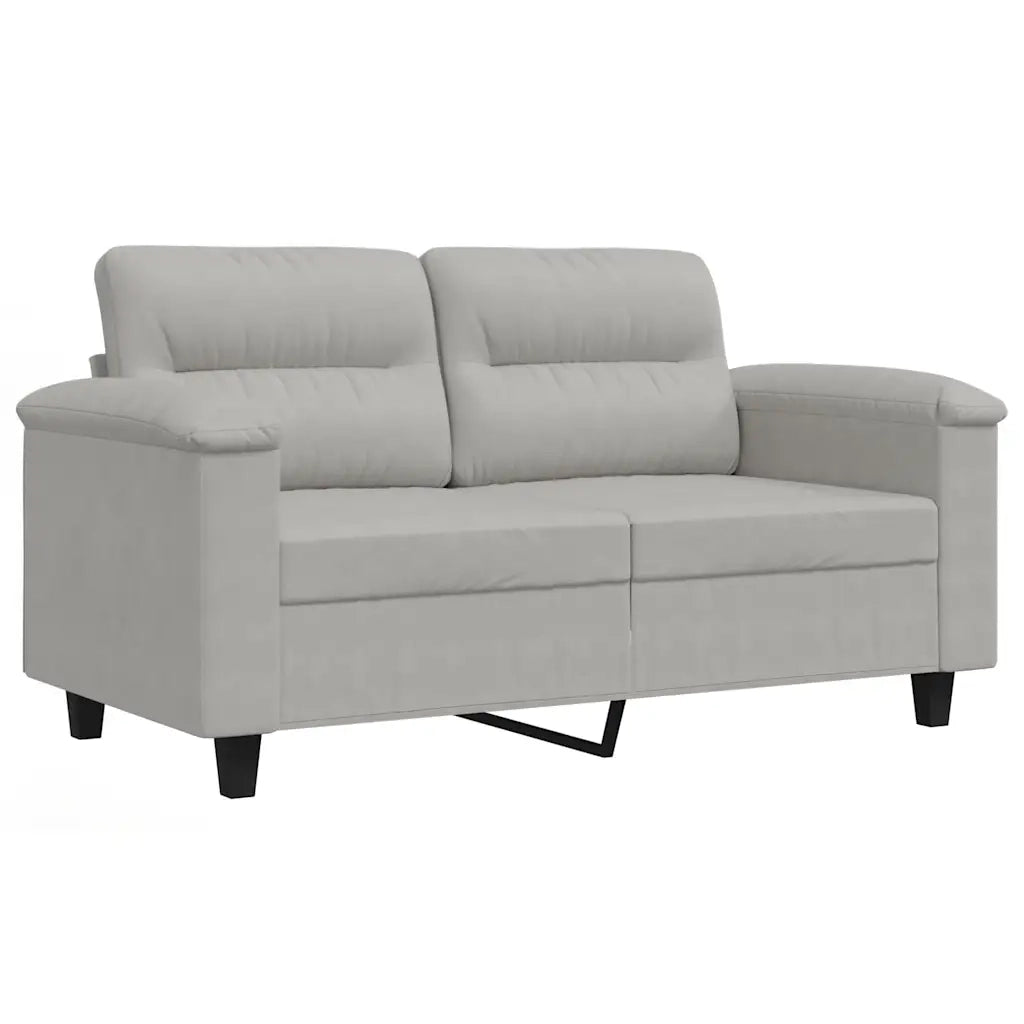 Divano a 2 Posti Grigio Chiaro 120 cm in Tessuto Microfibracod mxl 133348