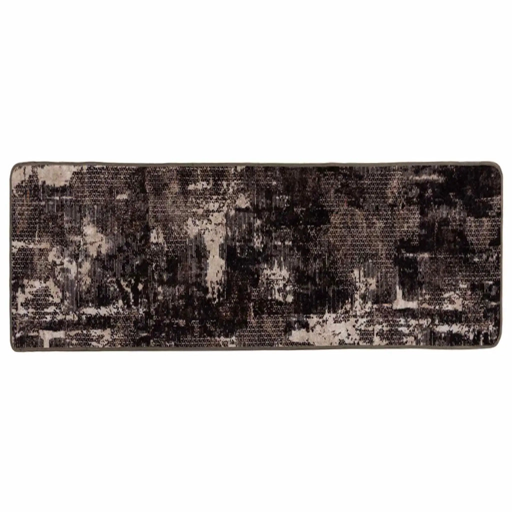 Runner Tappeto MARSA Nero 80 x 200 cm Poliestere e PVC