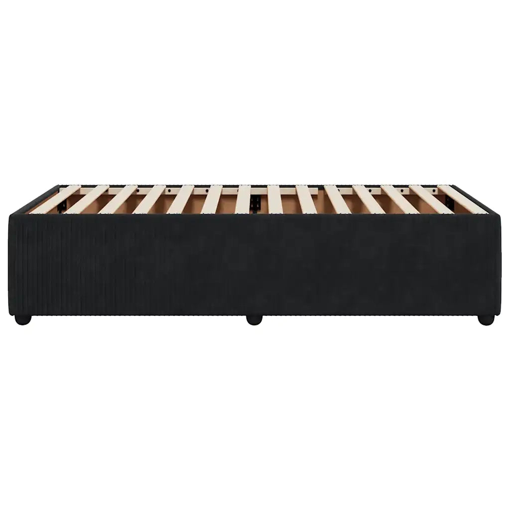 Giroletto senza Materasso Nero 100x200 cm in Velluto 3284990