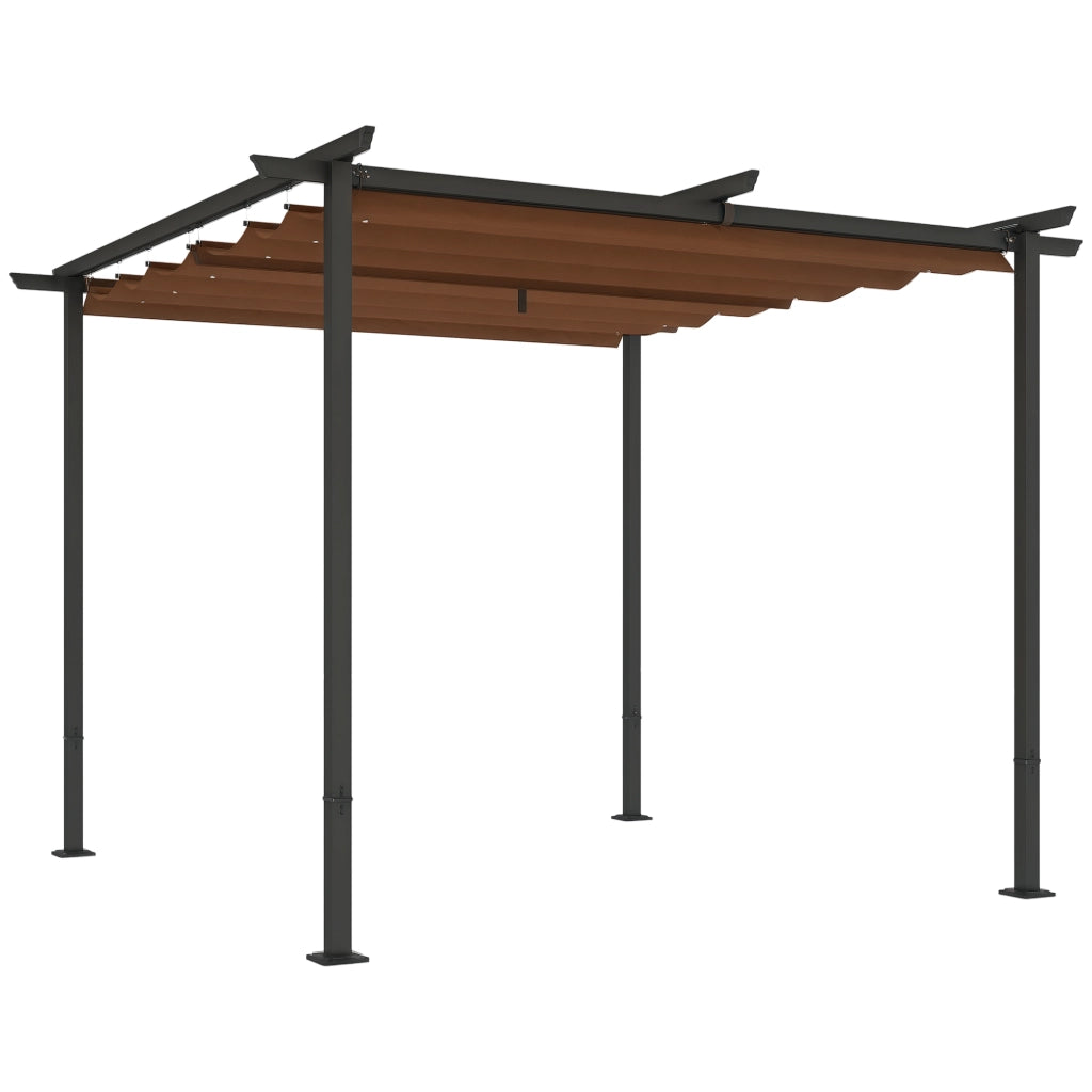 Pergola giardino esterno 3x3 m ¨C zephmum ¨C marrone