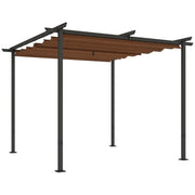 Pergola giardino esterno 3x3 m ¨C zephmum ¨C marrone
