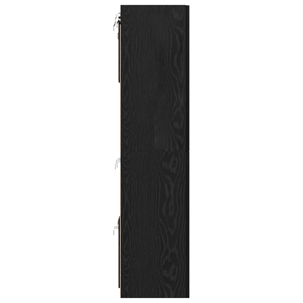 Set mobile TV 8 pcs Rovere Nero Legno multistrato 3393376